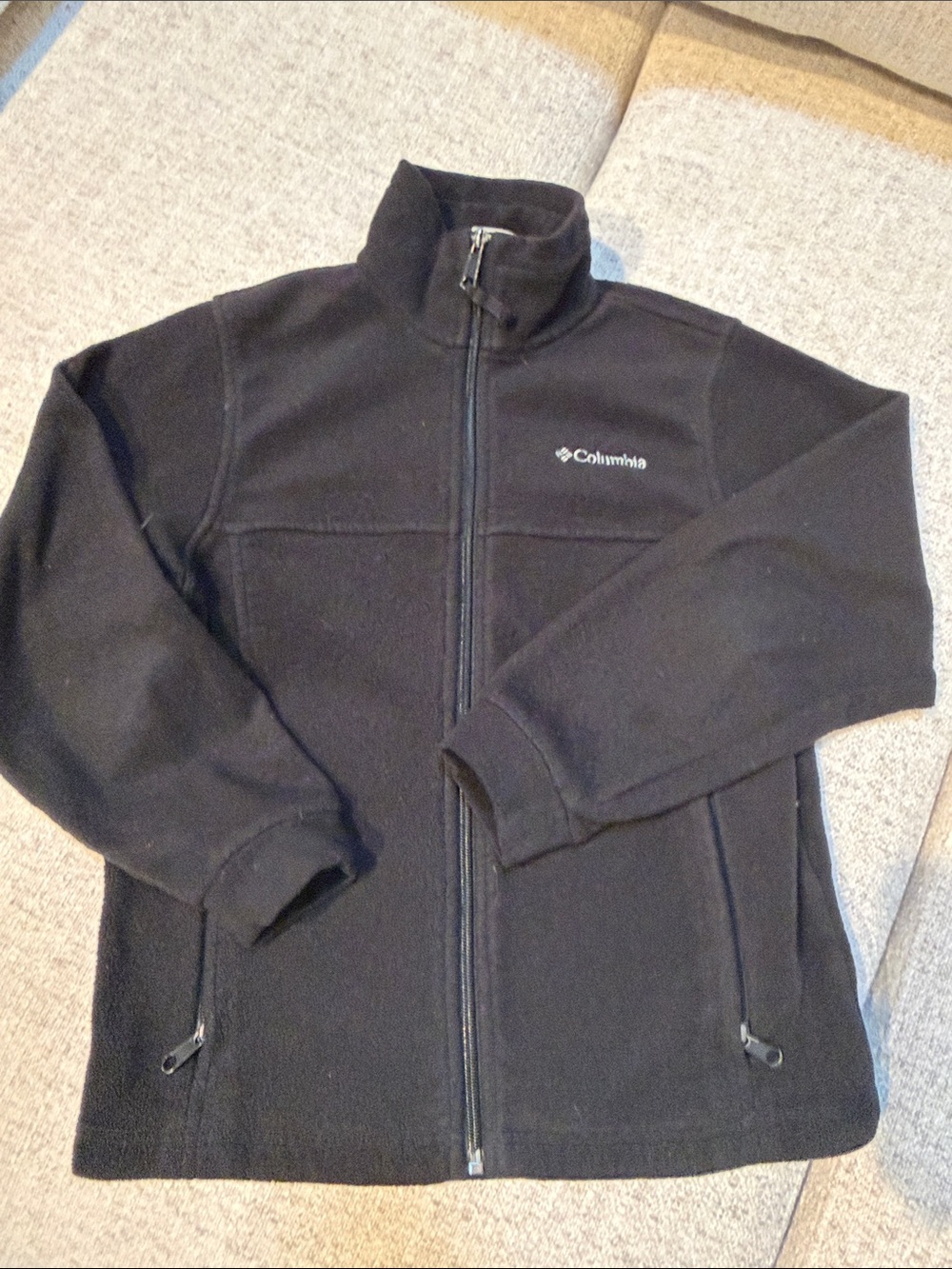 Columbia Kid’s Black Lightweight Full-Zip Fleece Jacket